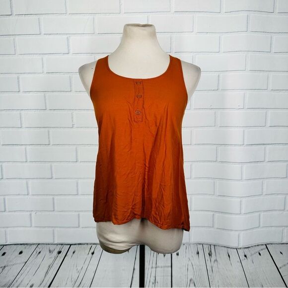 10/$25🦋 Edge Burnt Orange Racerback Tank- Size Small - Picture 1 of 11